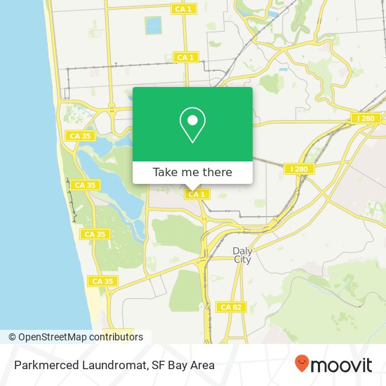 Parkmerced Laundromat map