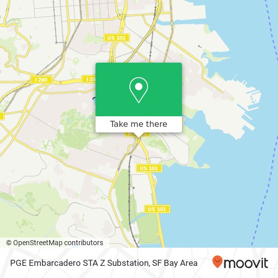 Mapa de PGE Embarcadero STA Z Substation