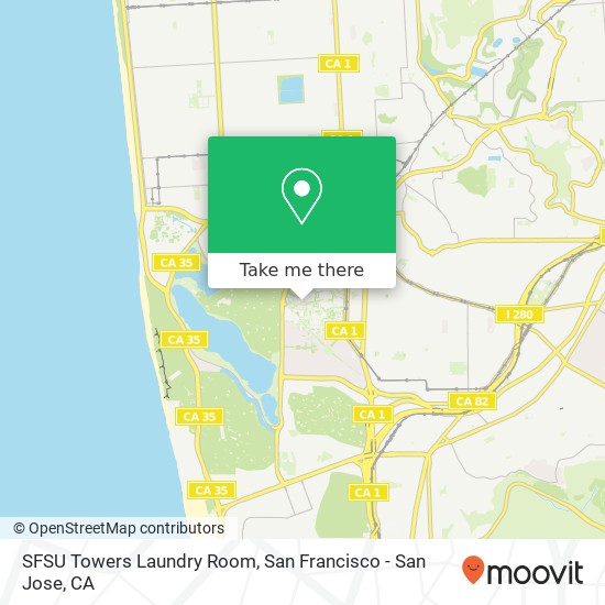 SFSU Towers Laundry Room map