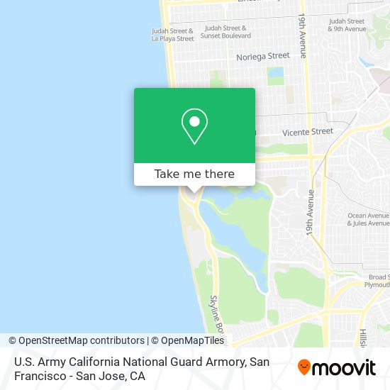 Mapa de U.S. Army California National Guard Armory