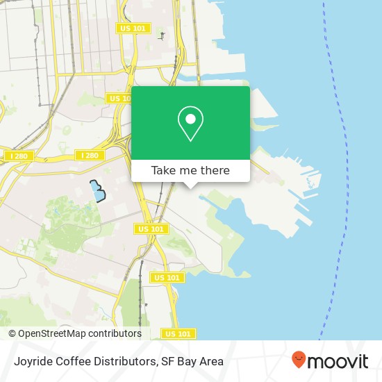 Joyride Coffee Distributors map