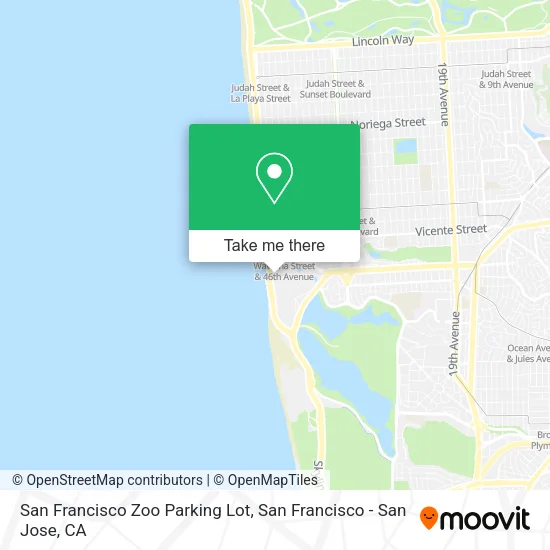 Mapa de San Francisco Zoo Parking Lot