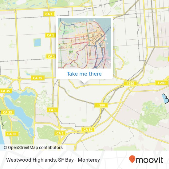 Westwood Highlands map