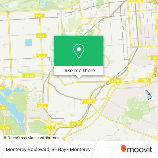Mapa de Monterey Boulevard