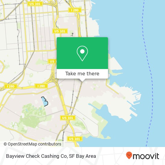 Bayview Check Cashing Co map