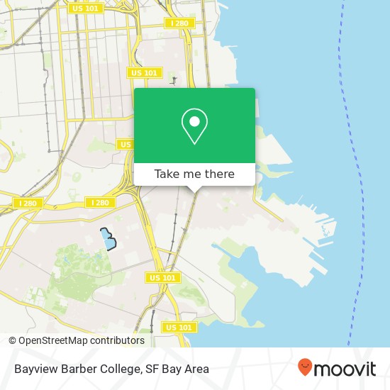 Bayview Barber College map