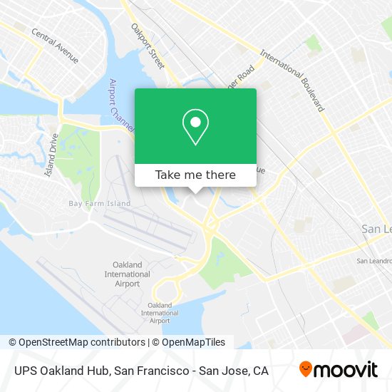 UPS Oakland Hub map