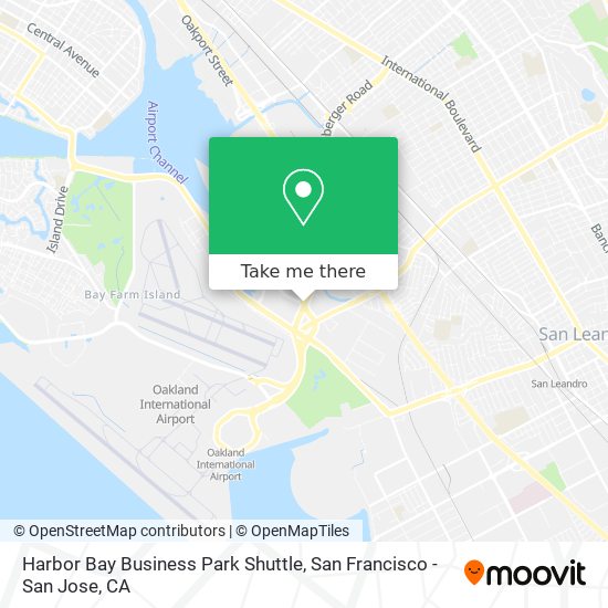 Mapa de Harbor Bay Business Park Shuttle