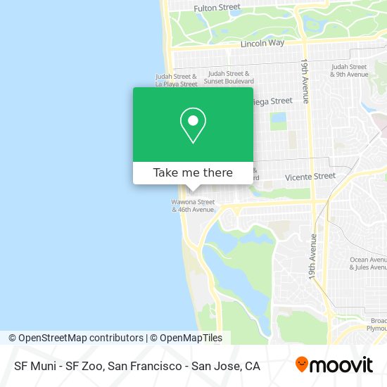 SF Muni - SF Zoo map