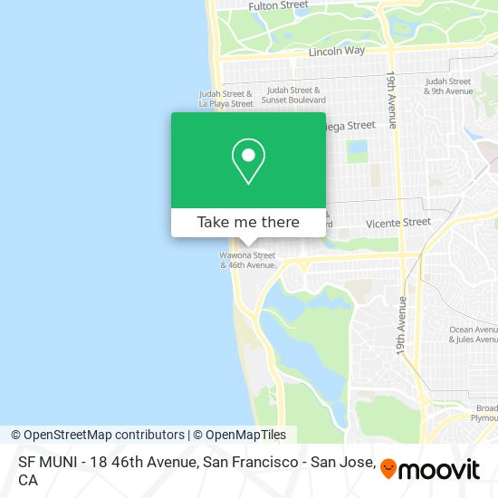 SF MUNI - 18 46th Avenue map