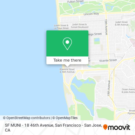 Mapa de SF MUNI - 18 46th Avenue