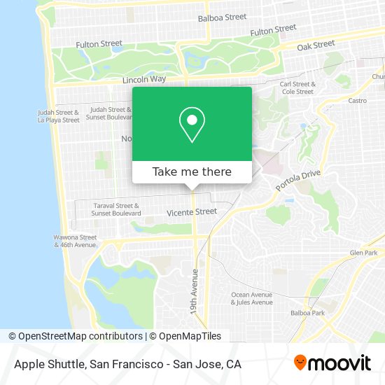 Apple Shuttle map