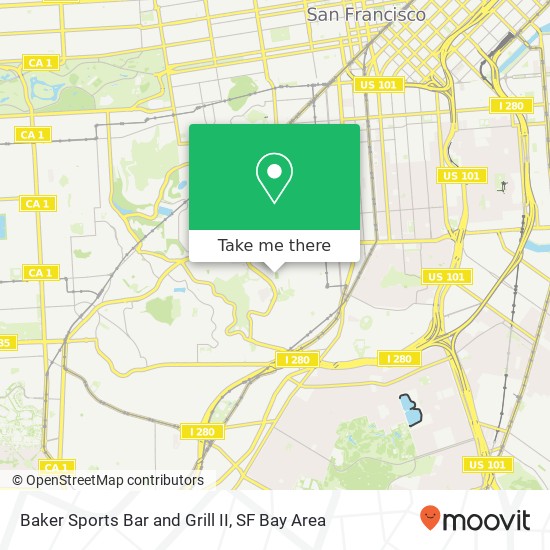 Mapa de Baker Sports Bar and Grill II