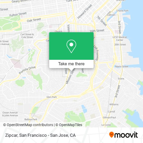 Zipcar map