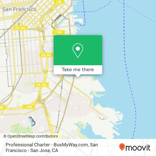 Professional Charter - BusMyWay.com map