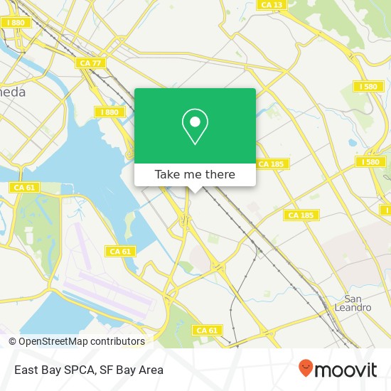 Mapa de East Bay SPCA