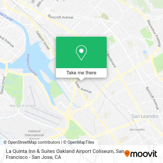 Mapa de La Quinta Inn & Suites Oakland Airport Coliseum