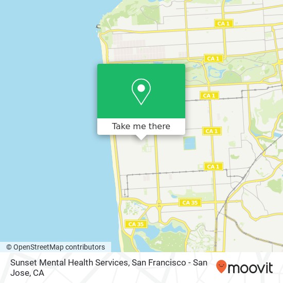 Mapa de Sunset Mental Health Services