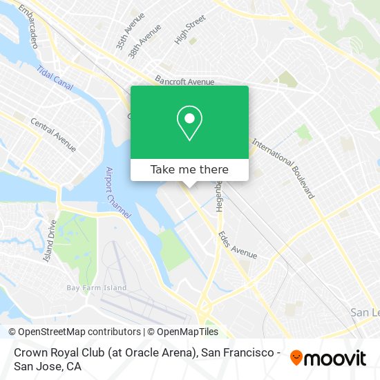 Mapa de Crown Royal Club (at Oracle Arena)