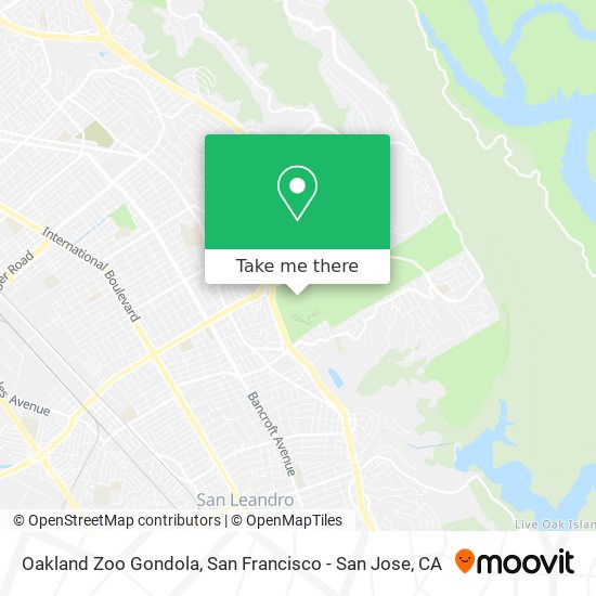 Mapa de Oakland Zoo Gondola
