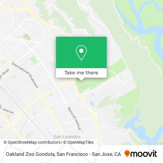 Oakland Zoo Gondola map