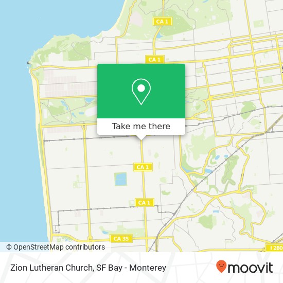 Zion Lutheran Church map