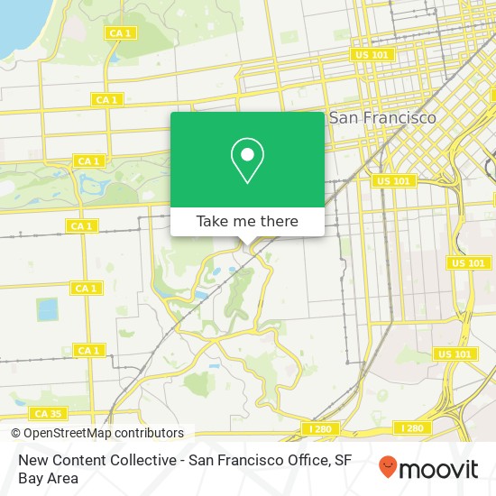 Mapa de New Content Collective - San Francisco Office