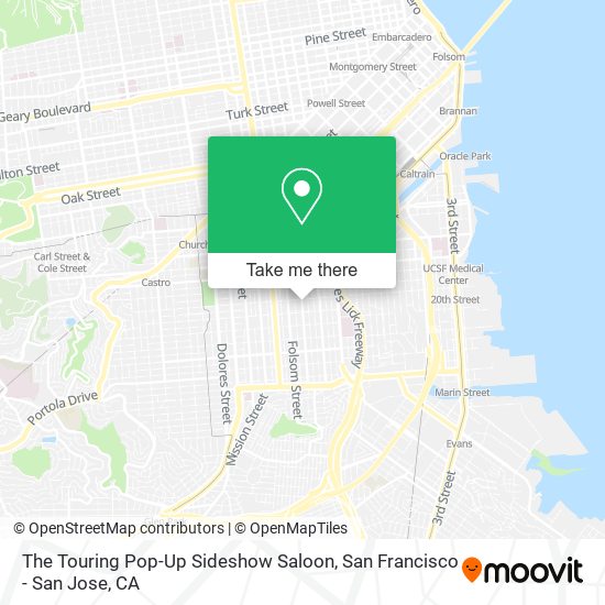 The Touring Pop-Up Sideshow Saloon map