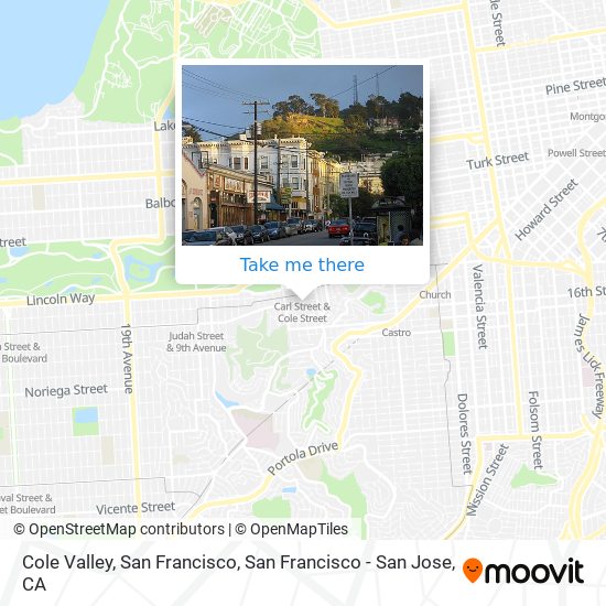 Cole Valley, San Francisco map