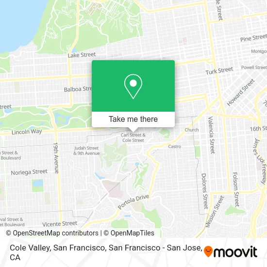 Mapa de Cole Valley, San Francisco