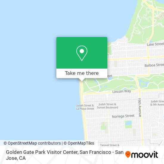 Golden Gate Park Visitor Center map
