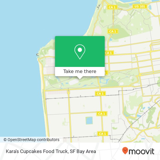 Kara's Cupcakes Food Truck map