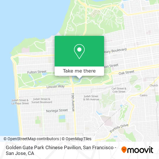 Golden Gate Park Chinese Pavilion map