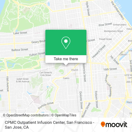 CPMC Outpatient Infusion Center map