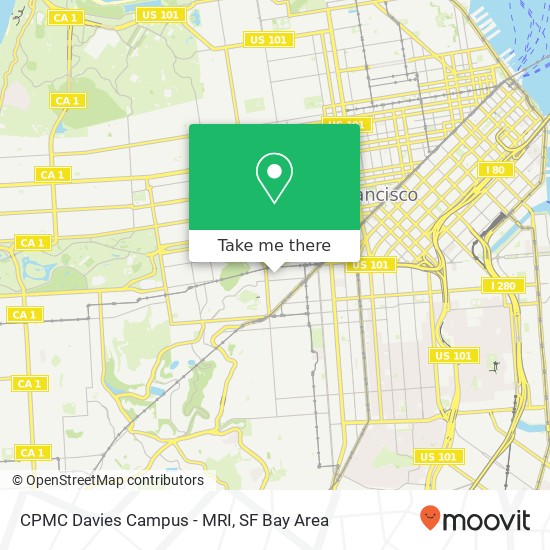 CPMC Davies Campus - MRI map