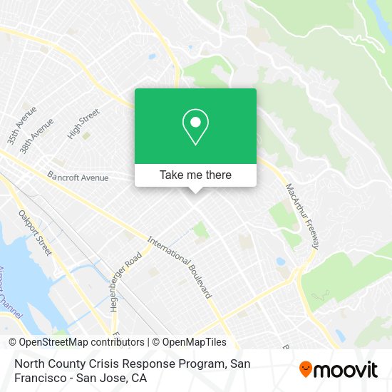 North County Crisis Response Program map