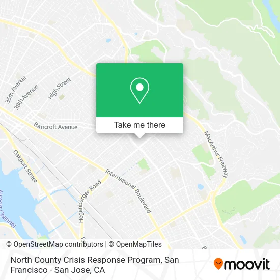 North County Crisis Response Program map