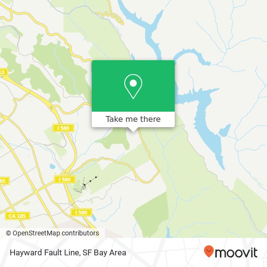 Hayward Fault Line map