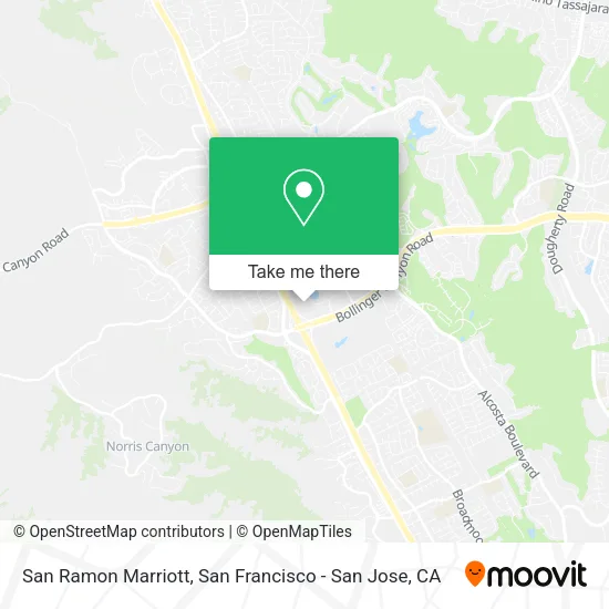 Mapa de San Ramon Marriott