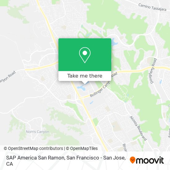 SAP America San Ramon map