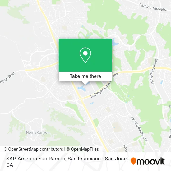 Mapa de SAP America San Ramon
