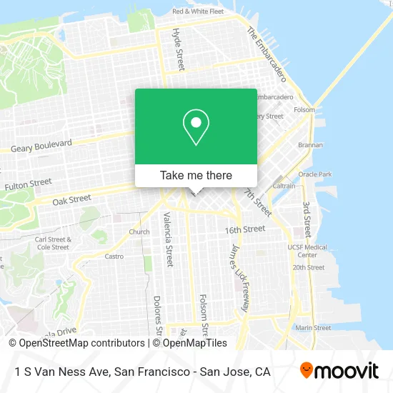 1 S Van Ness Ave map