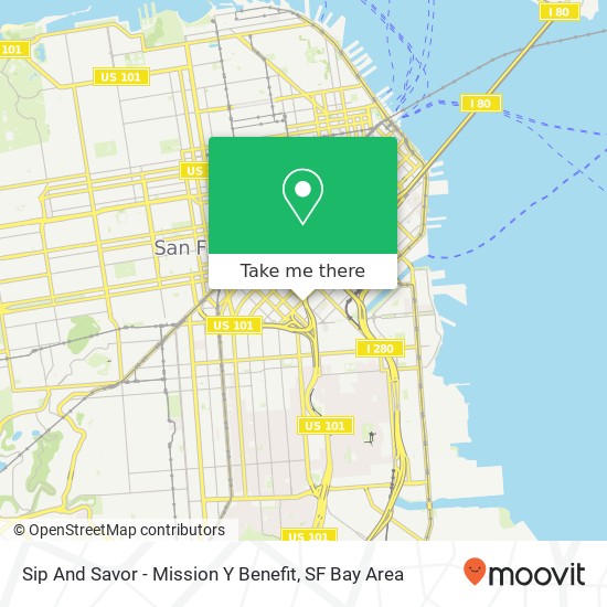 Sip And Savor - Mission Y Benefit map