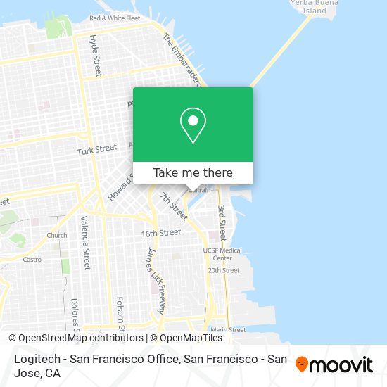 Logitech - San Francisco Office map