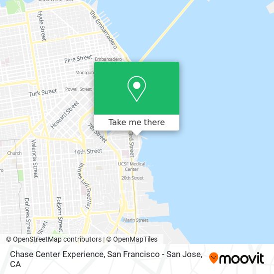Chase Center Experience map
