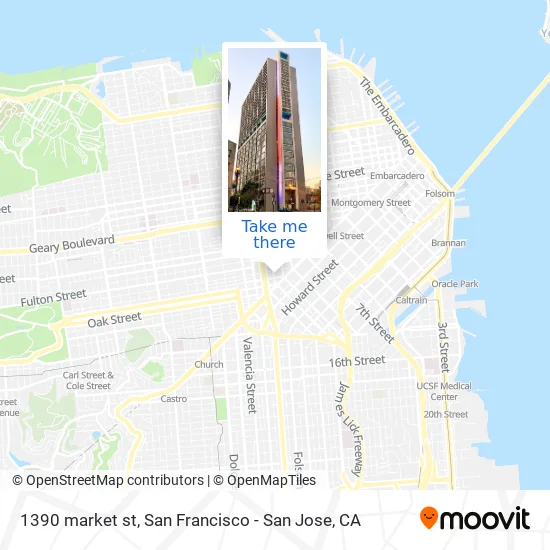 Mapa de 1390 market st