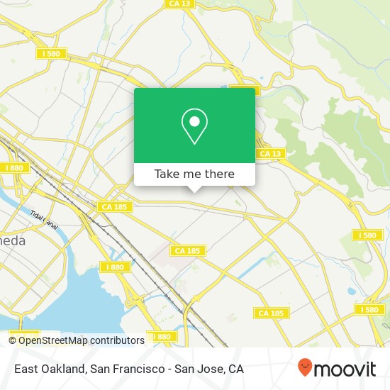 East Oakland map