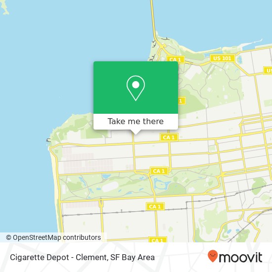 Cigarette Depot - Clement map