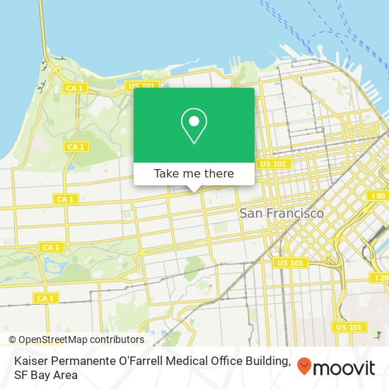 Mapa de Kaiser Permanente O'Farrell Medical Office Building