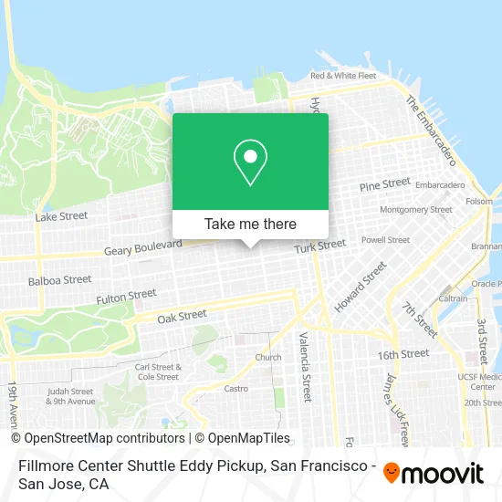 Mapa de Fillmore Center Shuttle Eddy Pickup